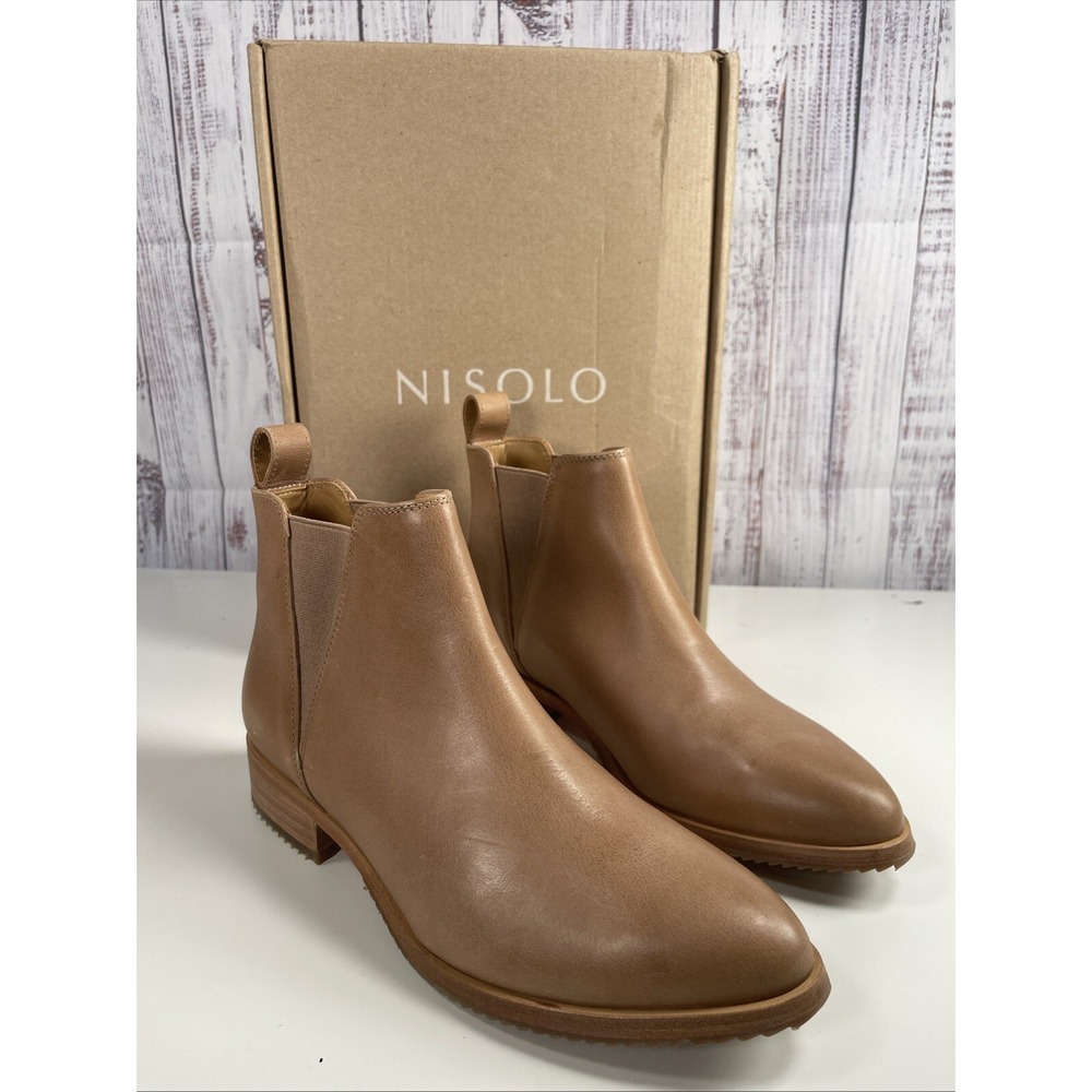 Nisolo Women's Eva Everyday Chelsea Boots Almond Size 8 NIB Versatile Comfy